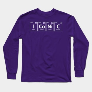 Iconic (I-Co-Ni-C) Periodic Elements Spelling Long Sleeve T-Shirt